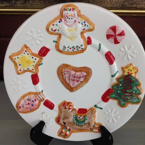 Pair of Christmas Themed Cookie Plates - Picture 2 of 3